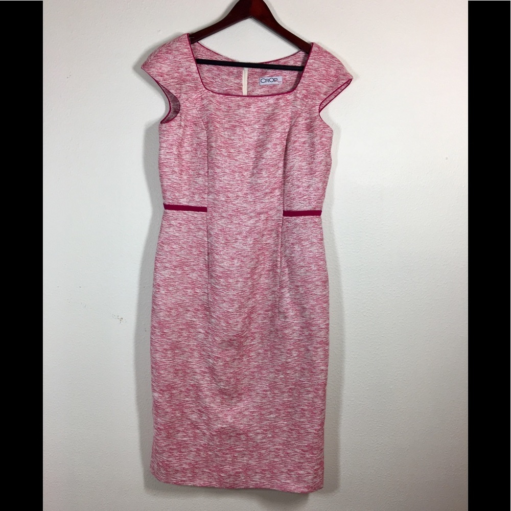 Crop By David Peck Tweed Dress Pink Sz. 8